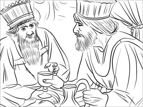 Nehemiah   Cupbearer To The King Coloring Page